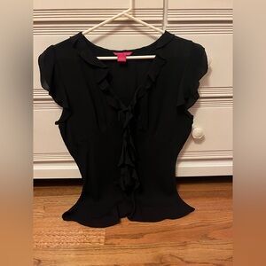 Sunny Leigh Black Ruffle Blouse